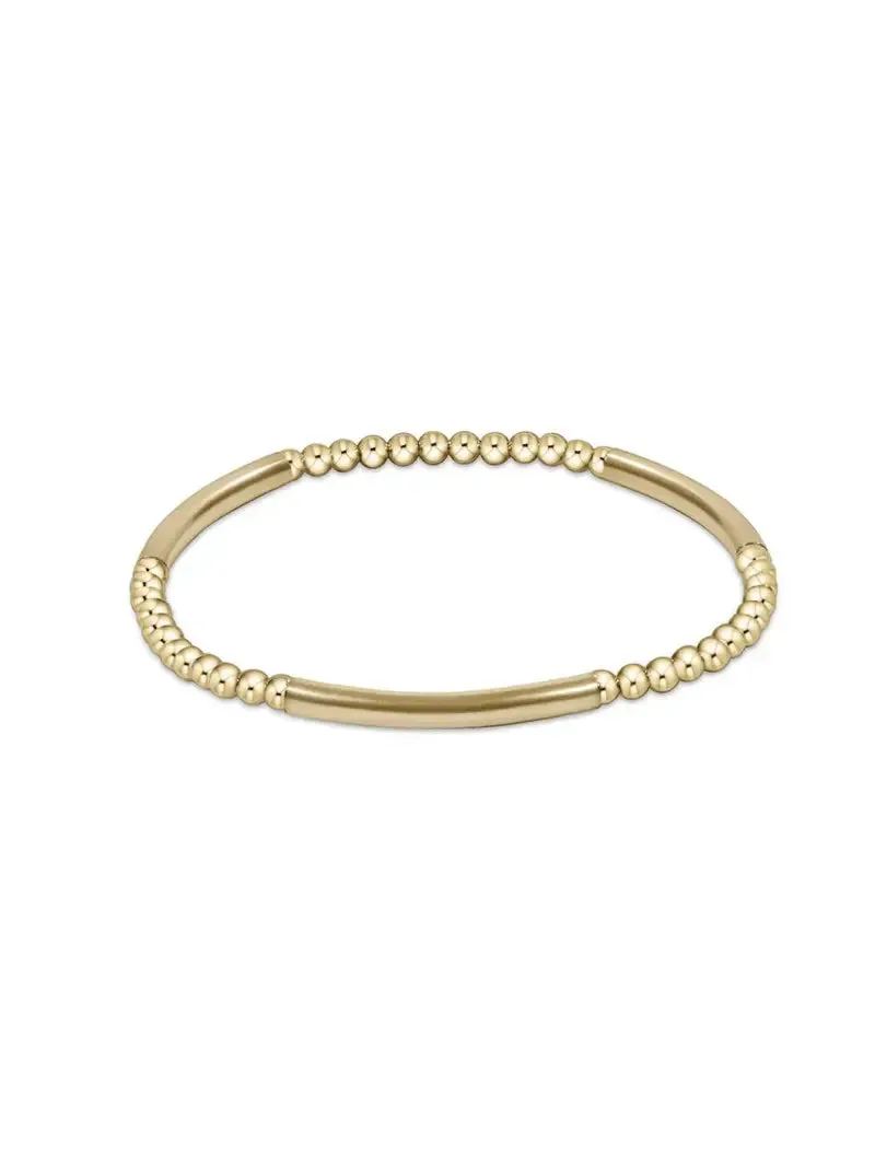 enewton Bliss Bar Pattern Gold Bead Bracelet: 3mm