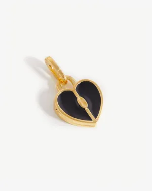 Engravable Heart Locket Clip-On Pendant | 18ct Gold Plated