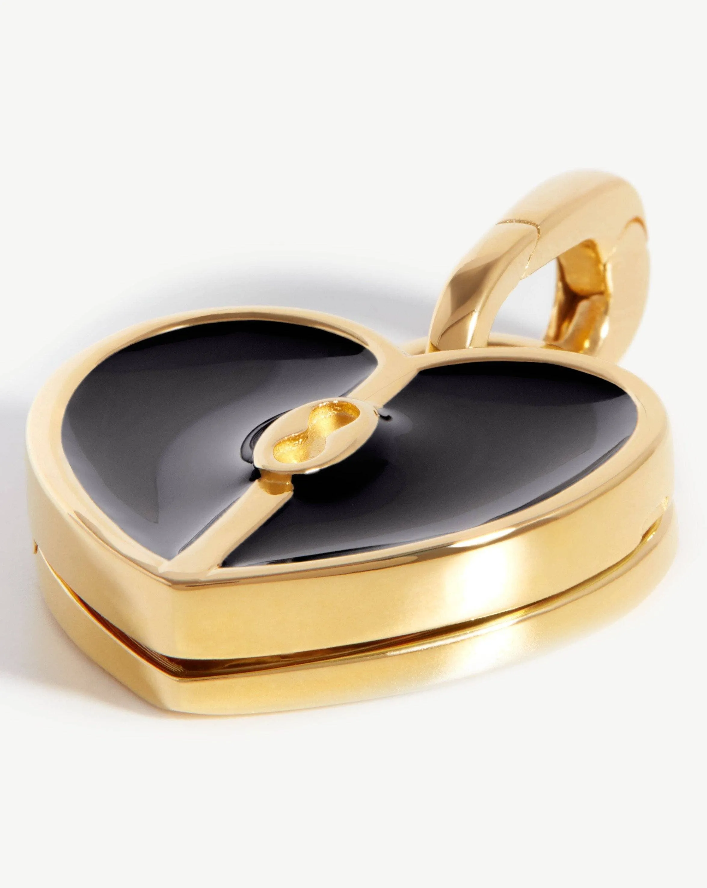 Engravable Heart Locket Clip-On Pendant | 18ct Gold Plated