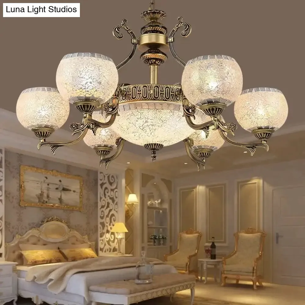 European style Bronze double chandelier 3/5/6/8 Light for living room