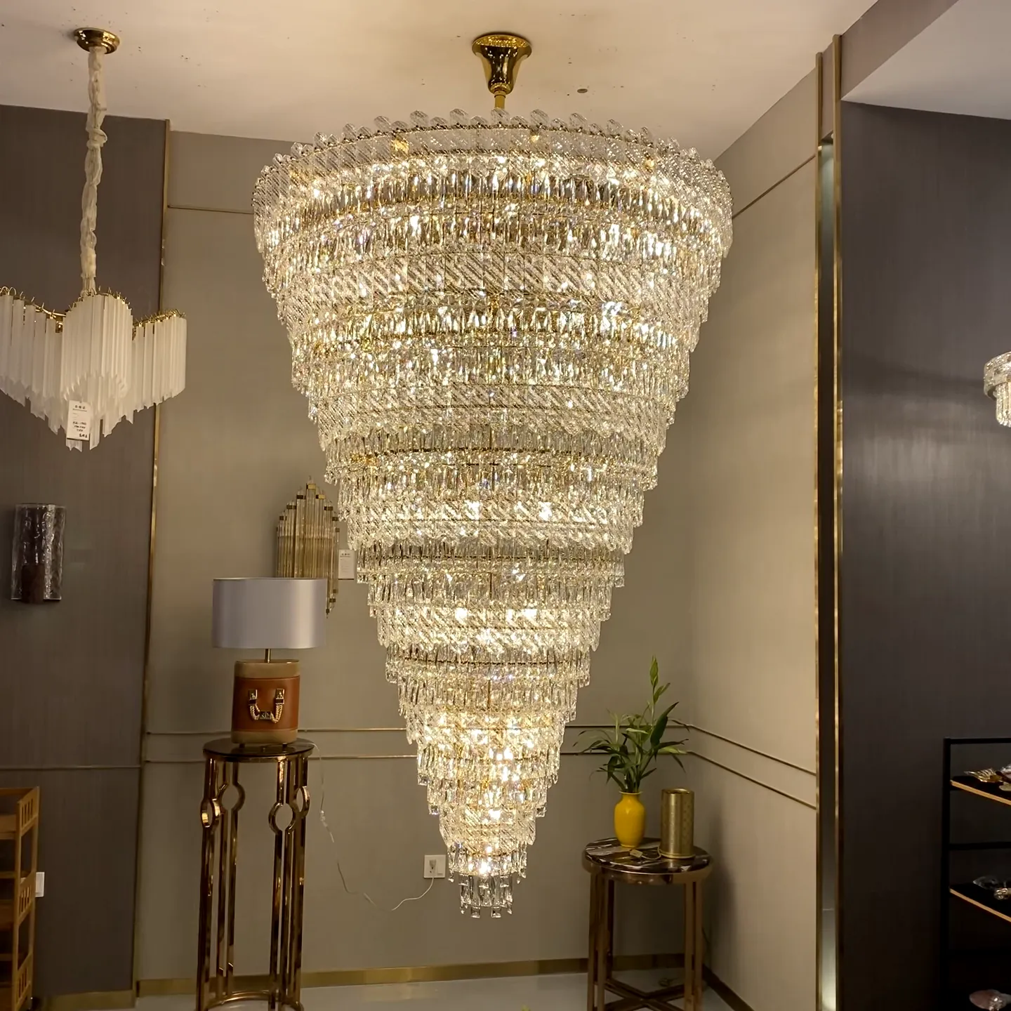 Extra Large Luxury Crystal Chandelier for Staircase/Living Room/Foyer/Villa