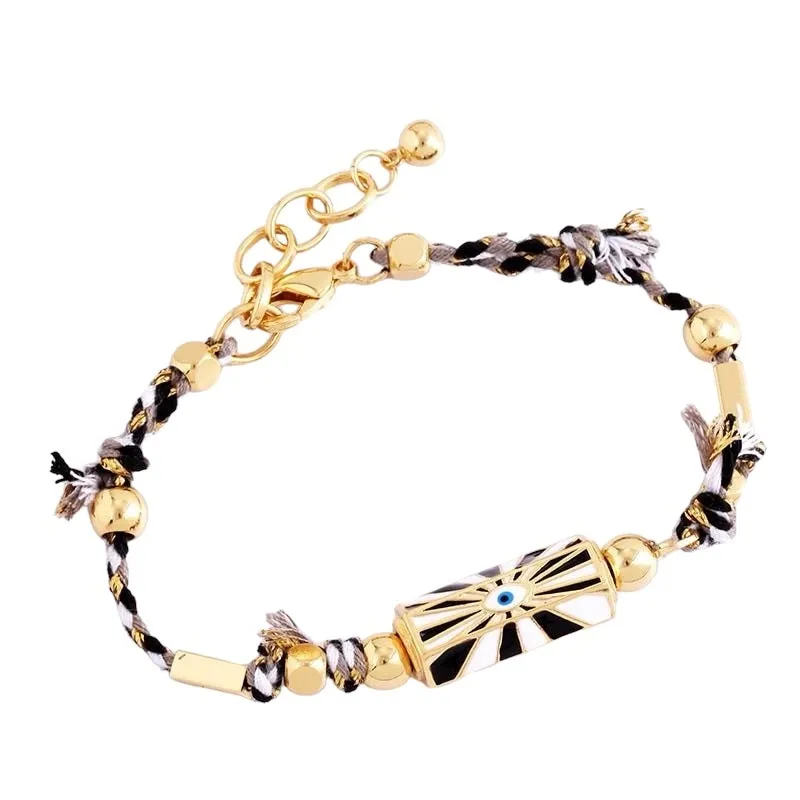 Eye Locket Bracelet Black