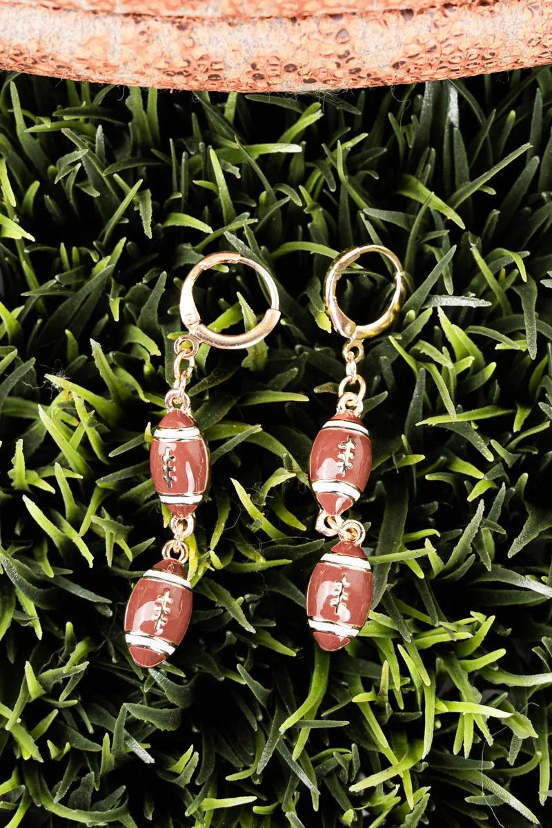 Football Fan Goldtone Drop Earrings