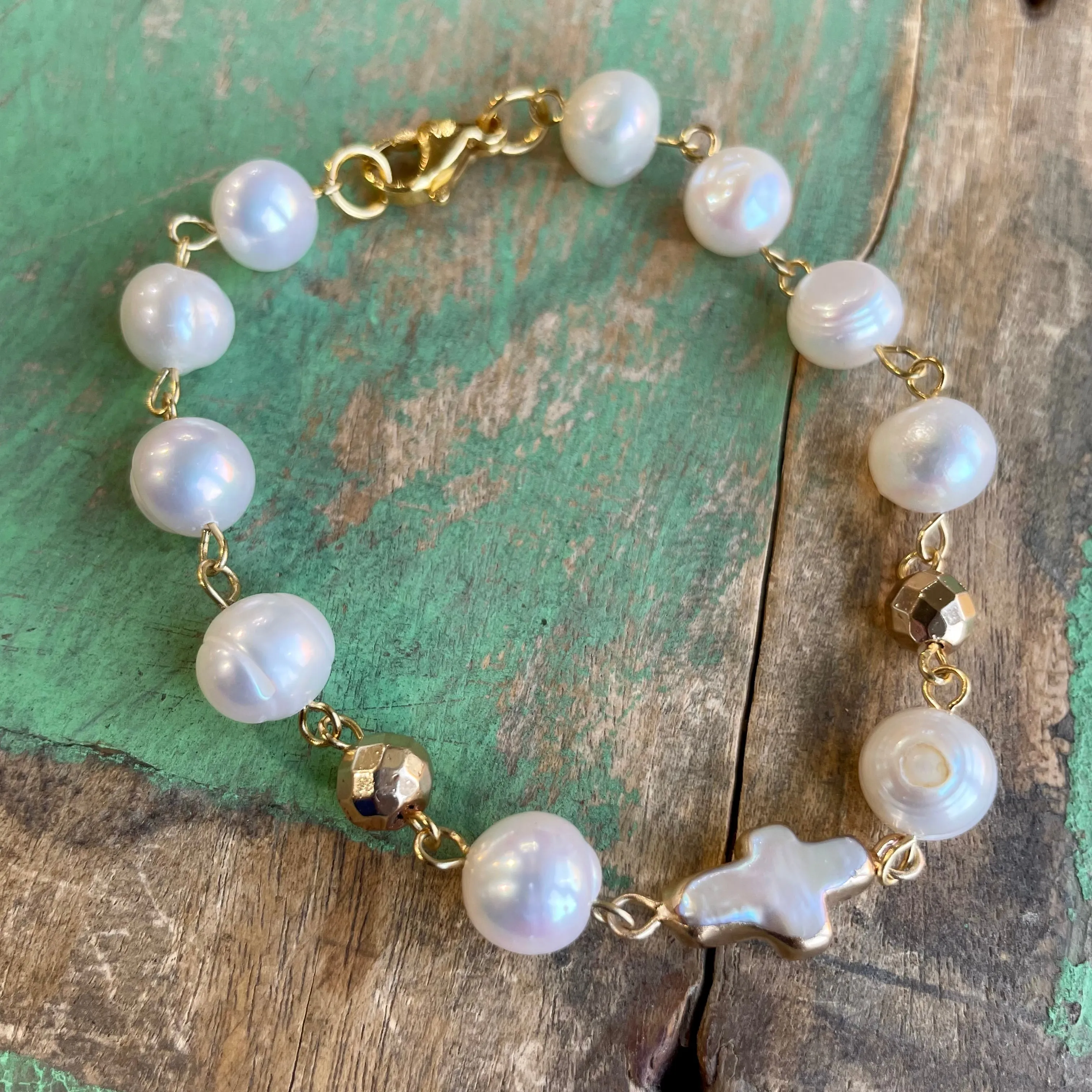 Freshwater Pearl Linked Bracelet