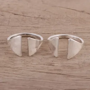 Gateway Contemporary Sterling Silver Toe Rings for Women (Pair)