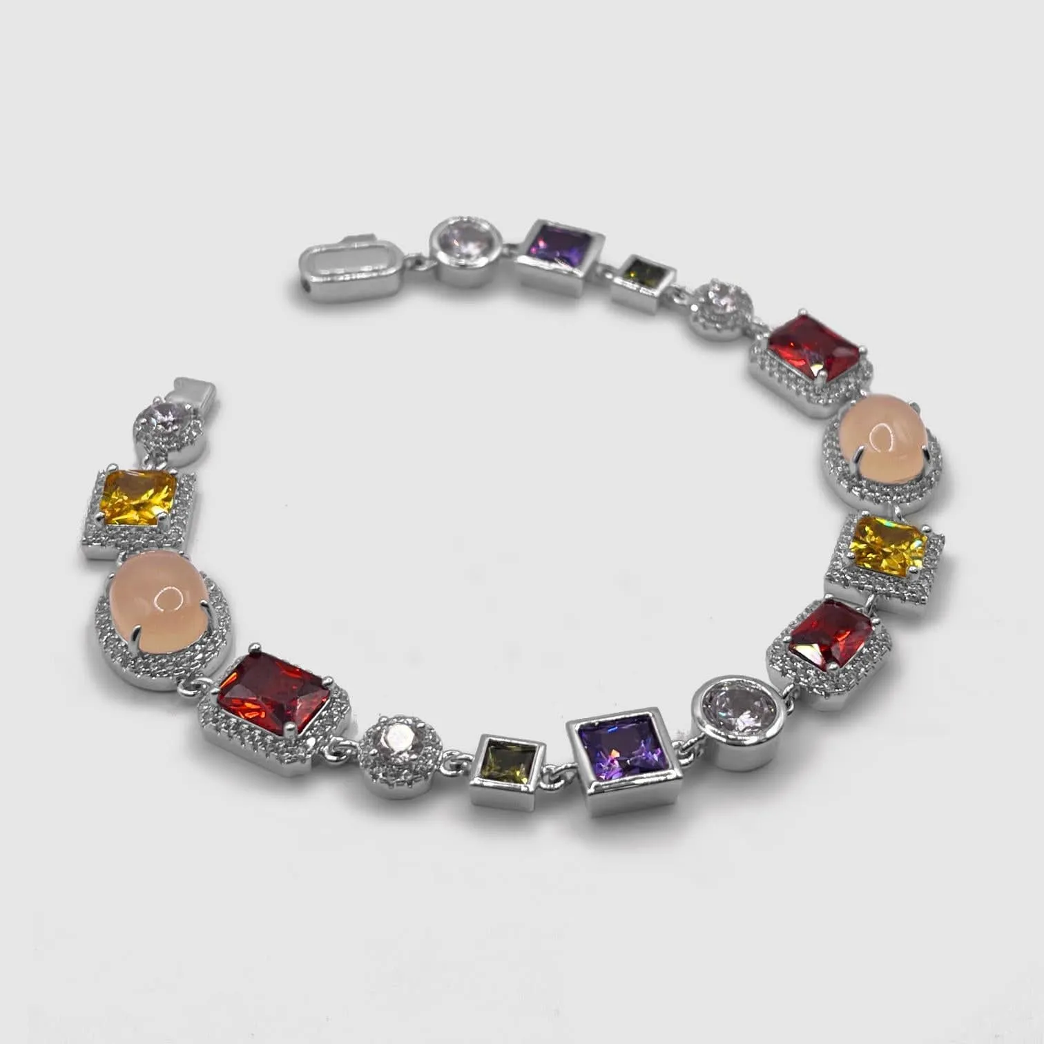 Gemstone Bracelet (Silver)