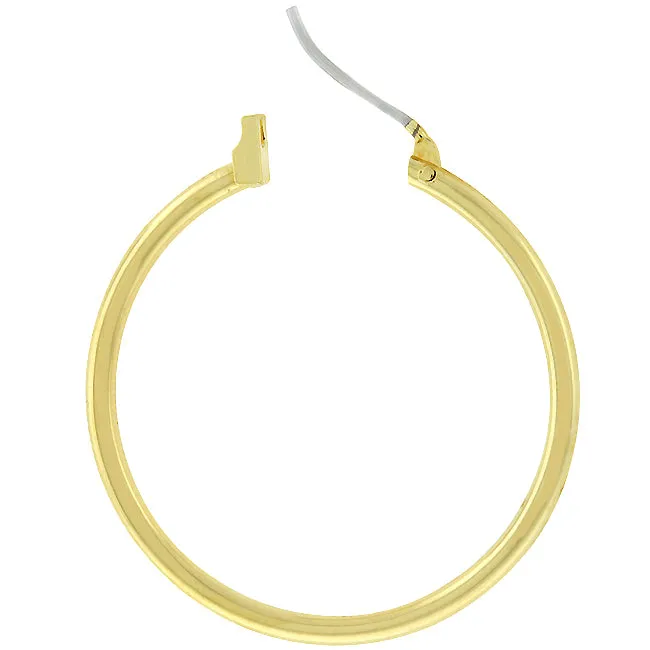 Glem Small Silver Hoop Earrings | 32mm