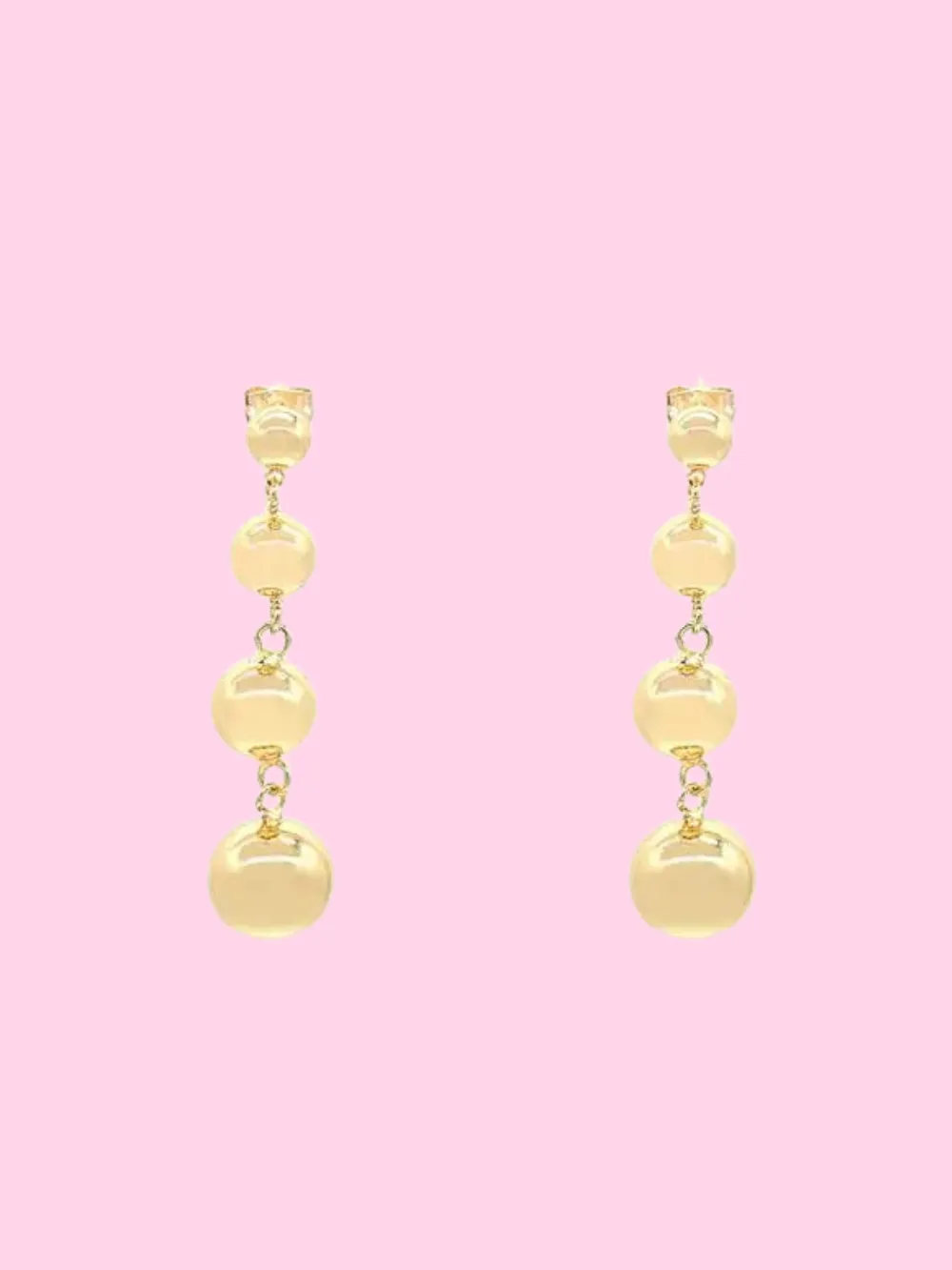 Gold Beaded Earrings