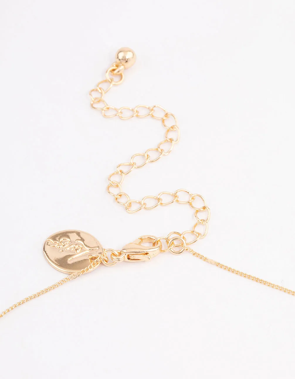 Gold Diamante Locket Pendant Necklace