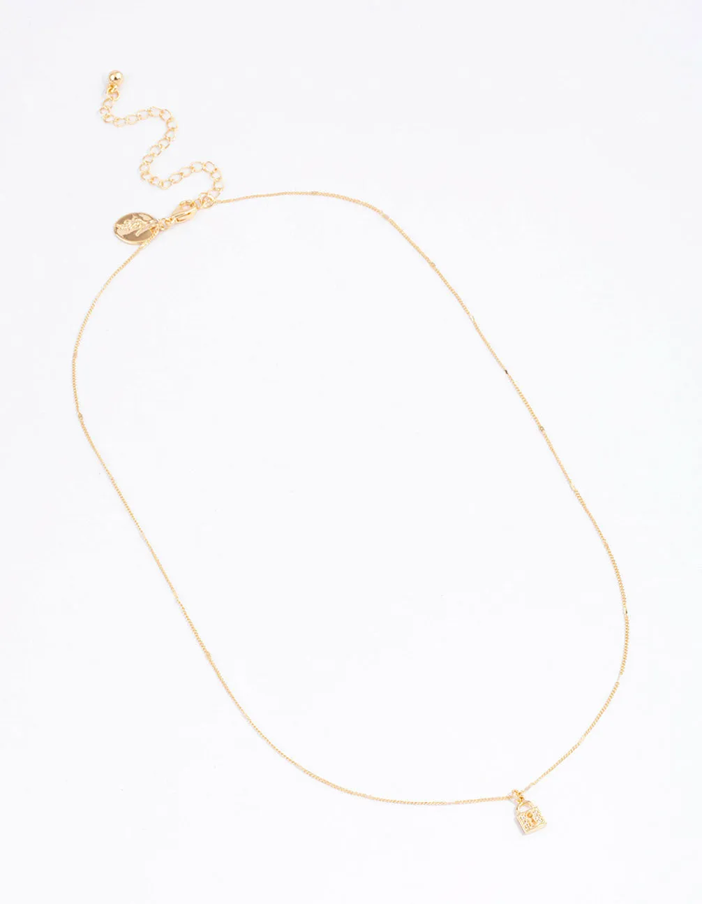 Gold Diamante Locket Pendant Necklace