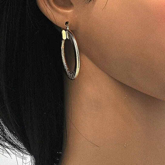 Gold Filled Flat Hoop Earrings