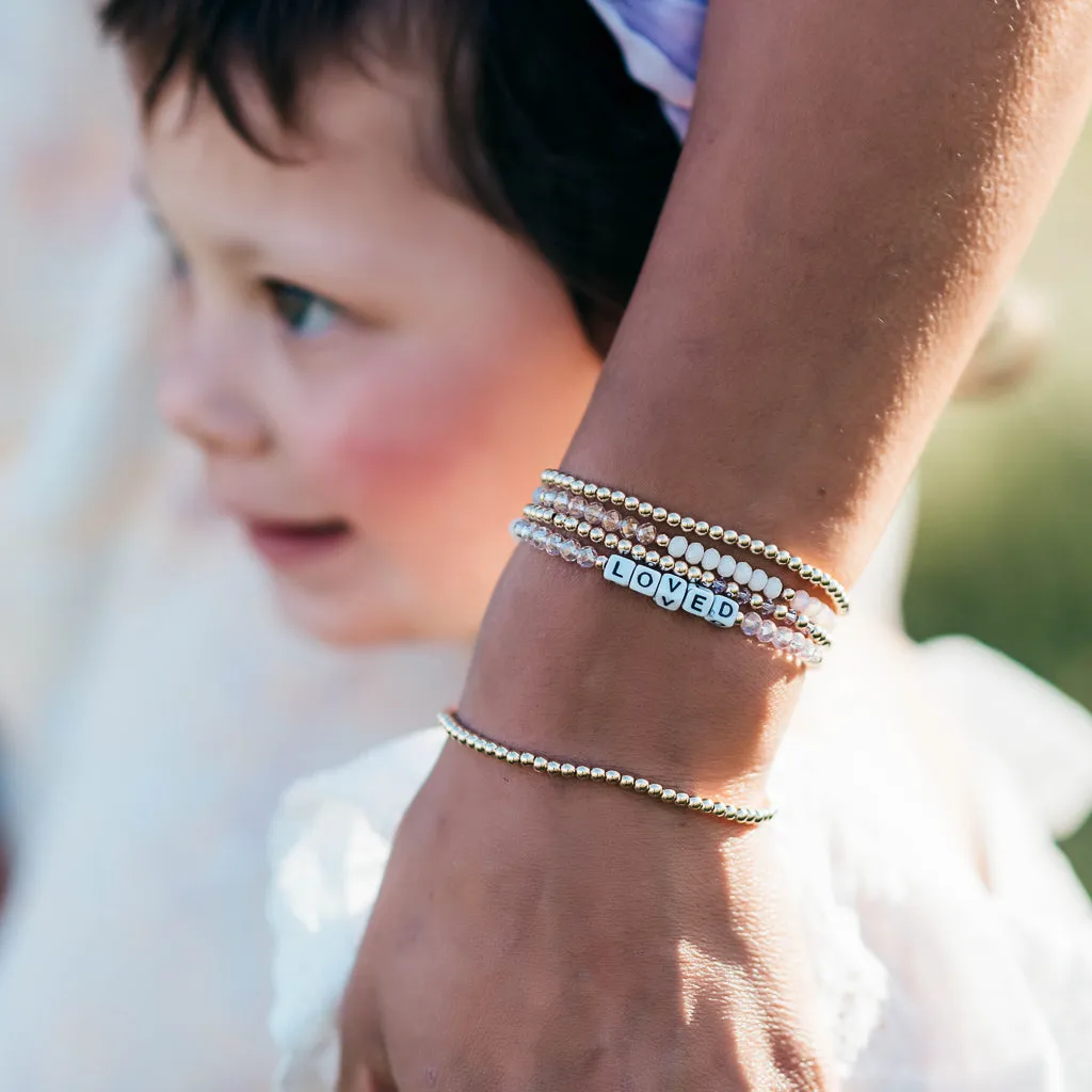 Gracie Beaded Birthstone Accented Bracelet | 3mm