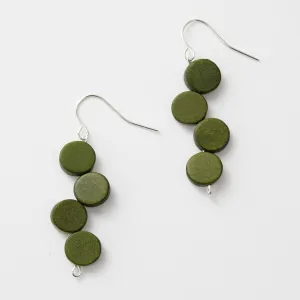 Green Eva Dangle Earrings