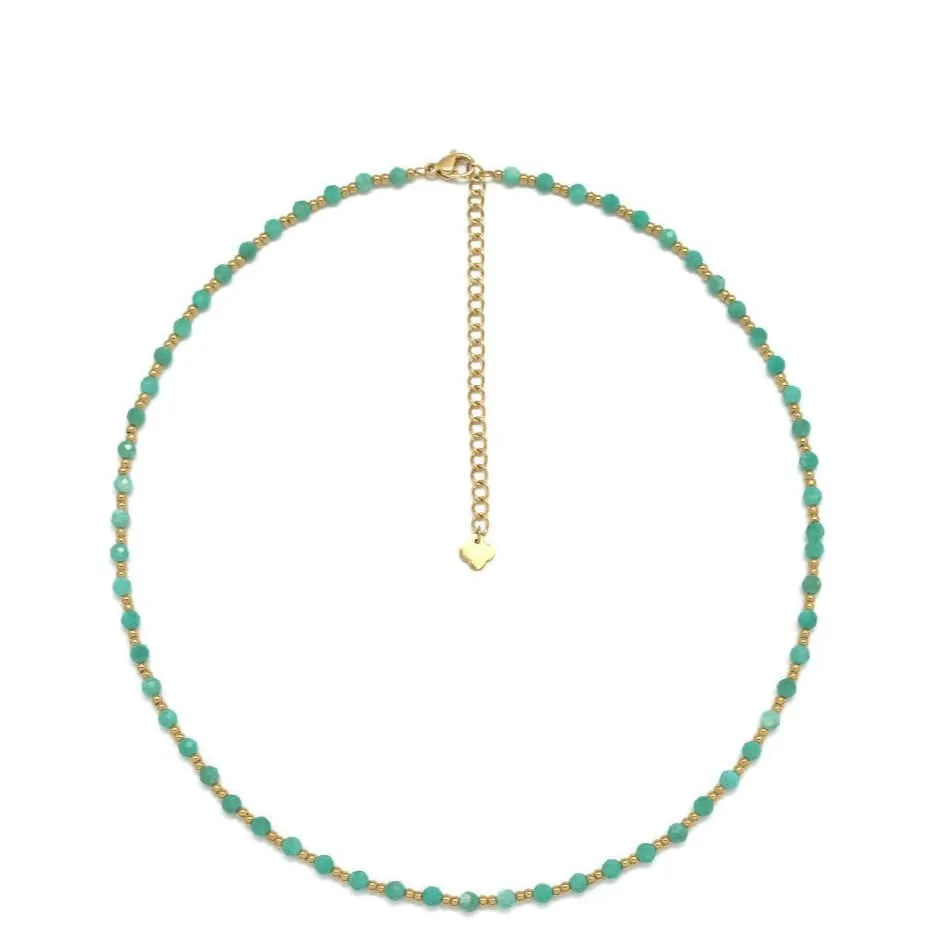 Habaha Gemstone Beaded Chain Necklace