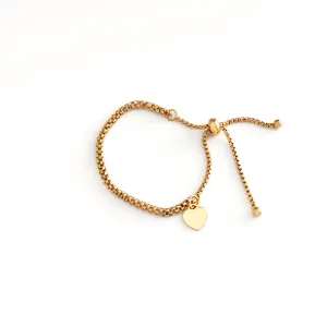 JBØRN Slider Bracelet with Heart Pendant | Personalisable