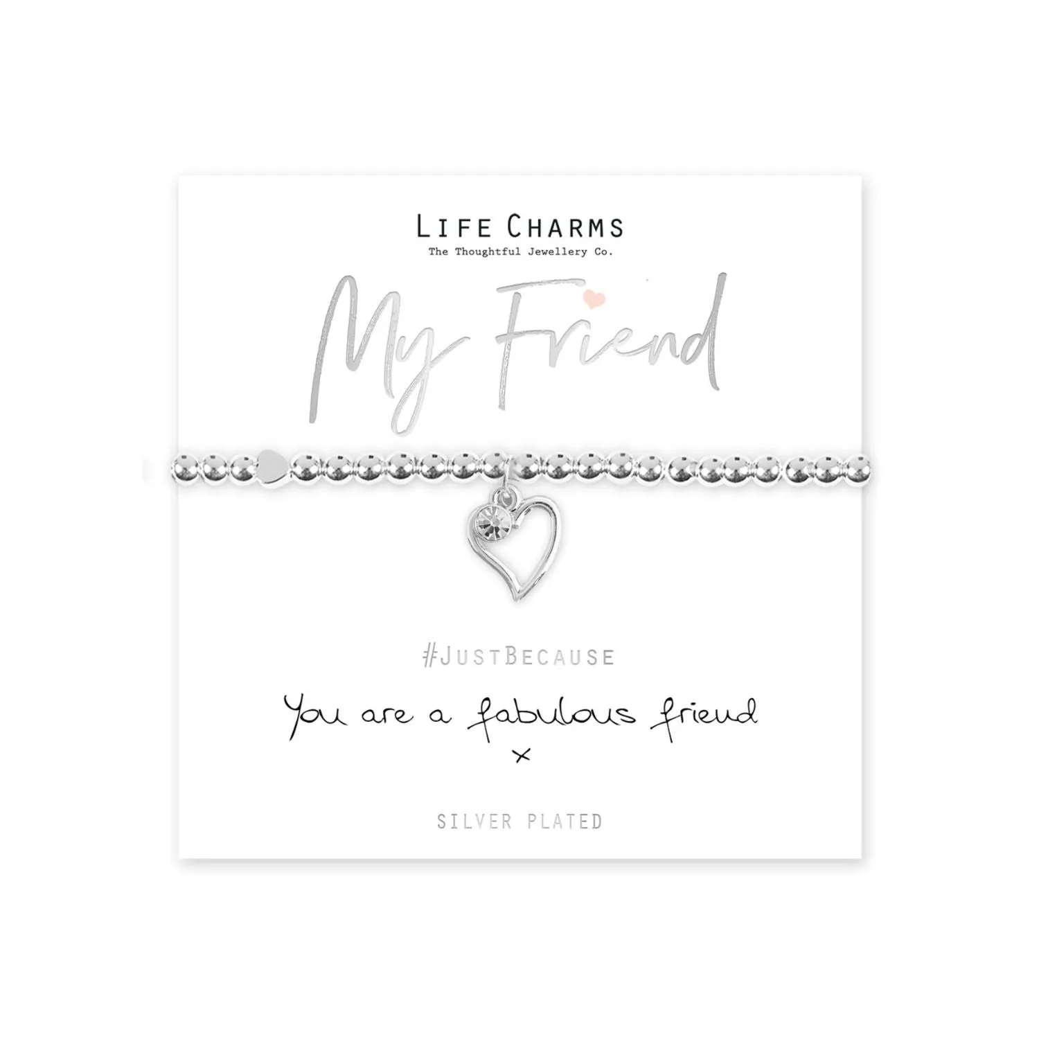 Life Charms "Fabulous Friend" Heart Bracelet