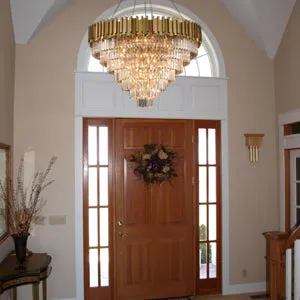 Light Luxury Large Round/Oval Multi-tiered Crystal Chandelier for Living Room/Dining Area/Staircase