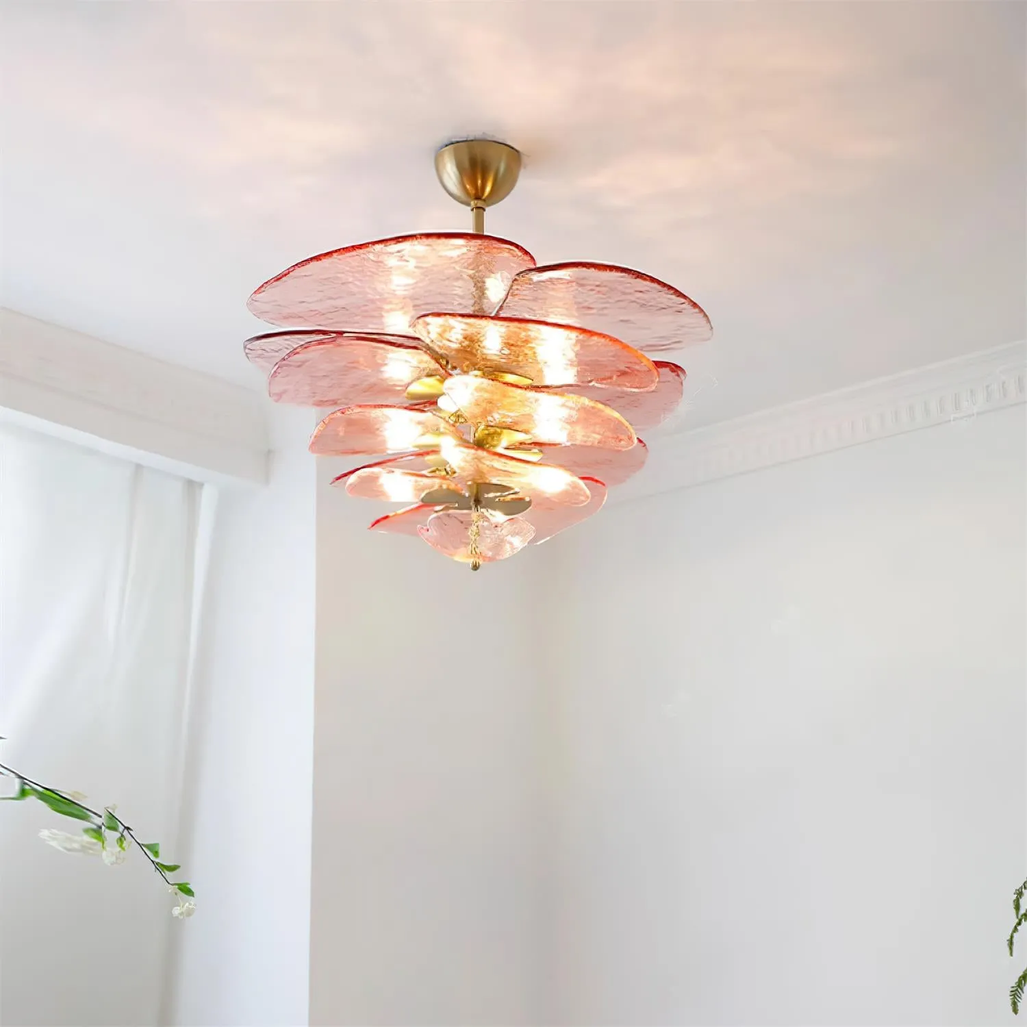 Lilypad Glass Chandelier