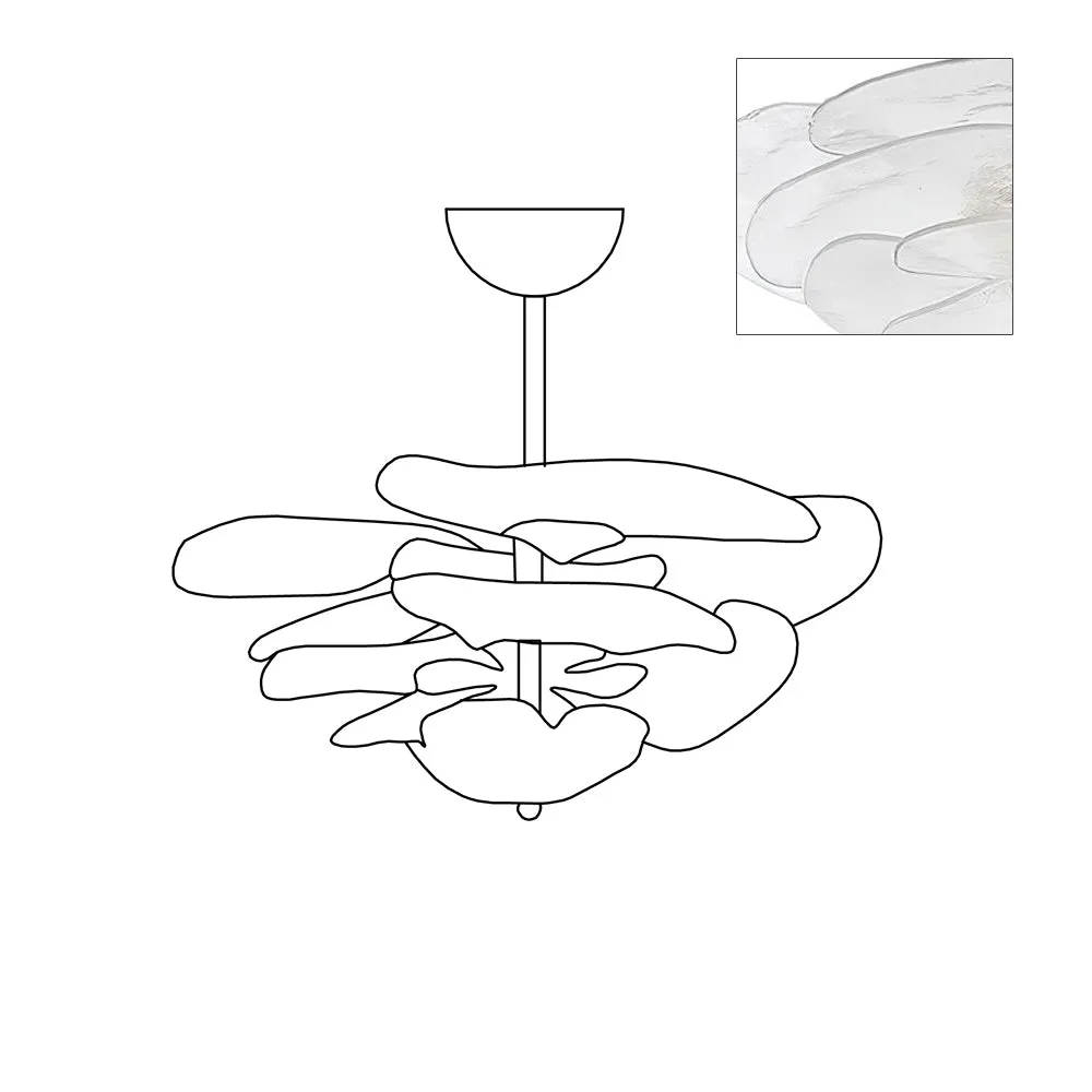 Lilypad Glass Chandelier