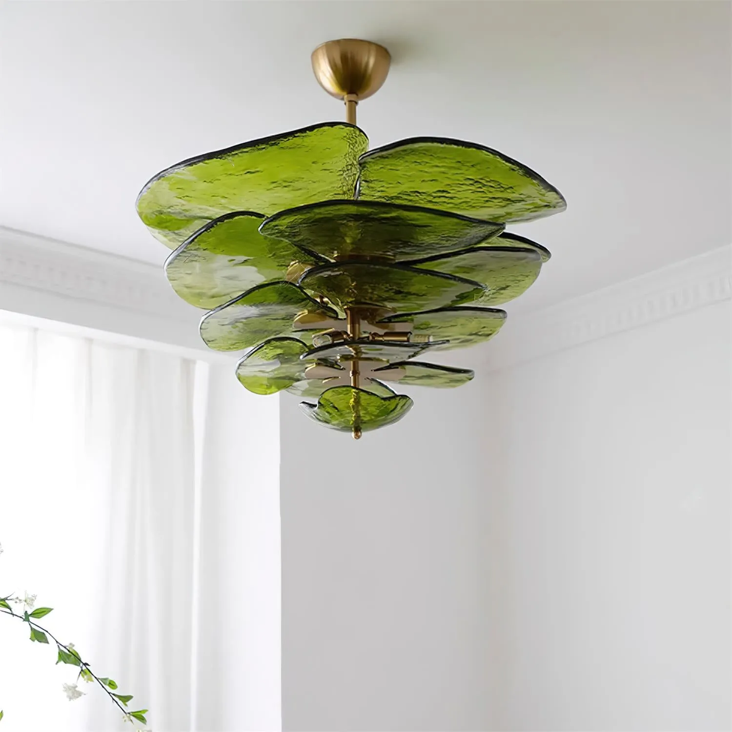 Lilypad Glass Chandelier