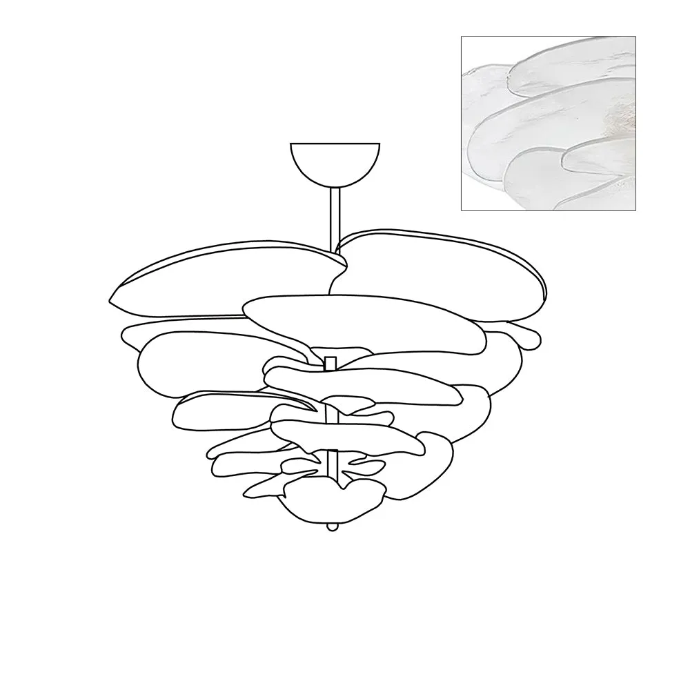 Lilypad Glass Chandelier