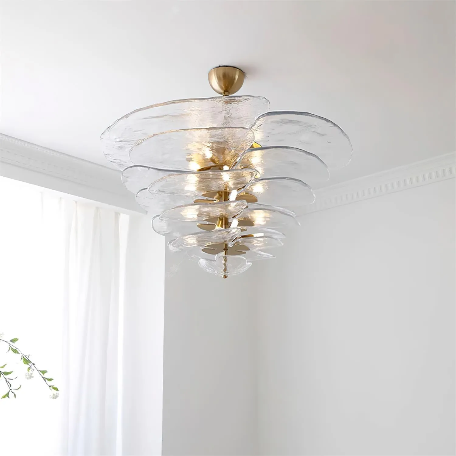 Lilypad Glass Chandelier