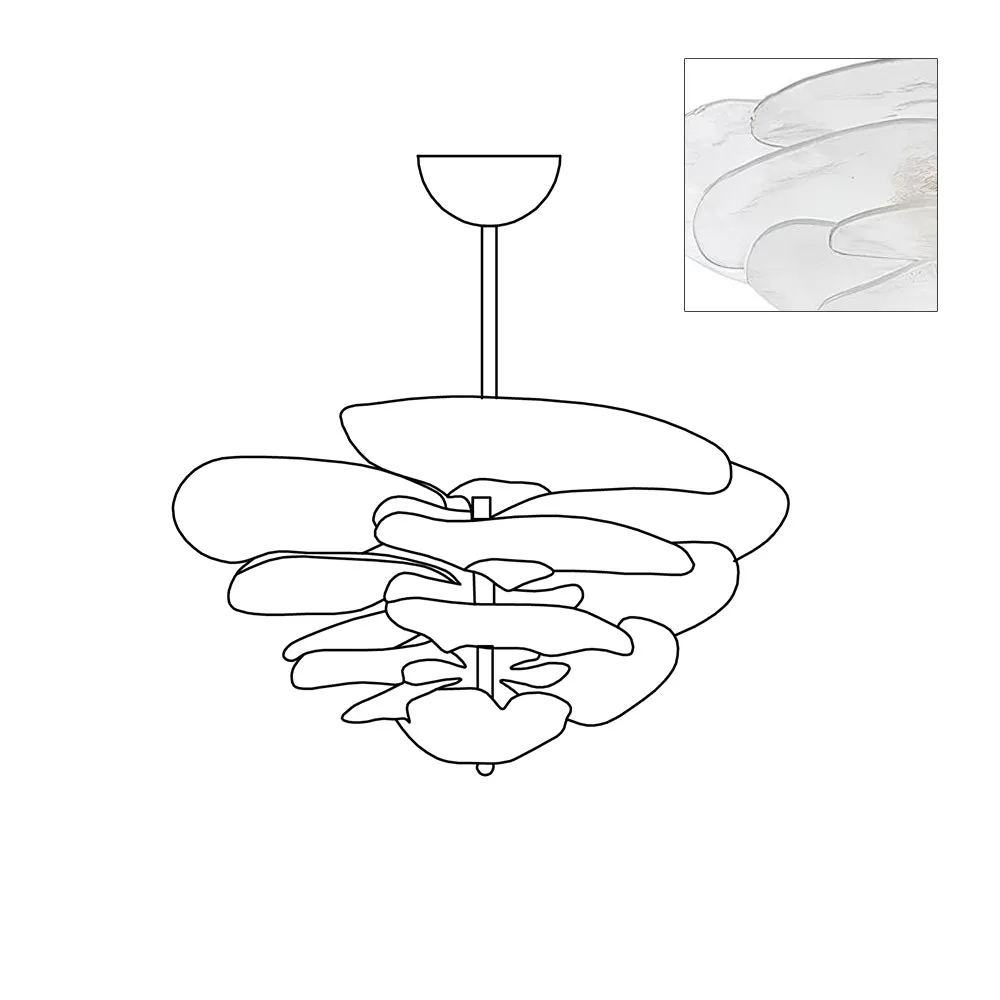 Lilypad Glass Chandelier