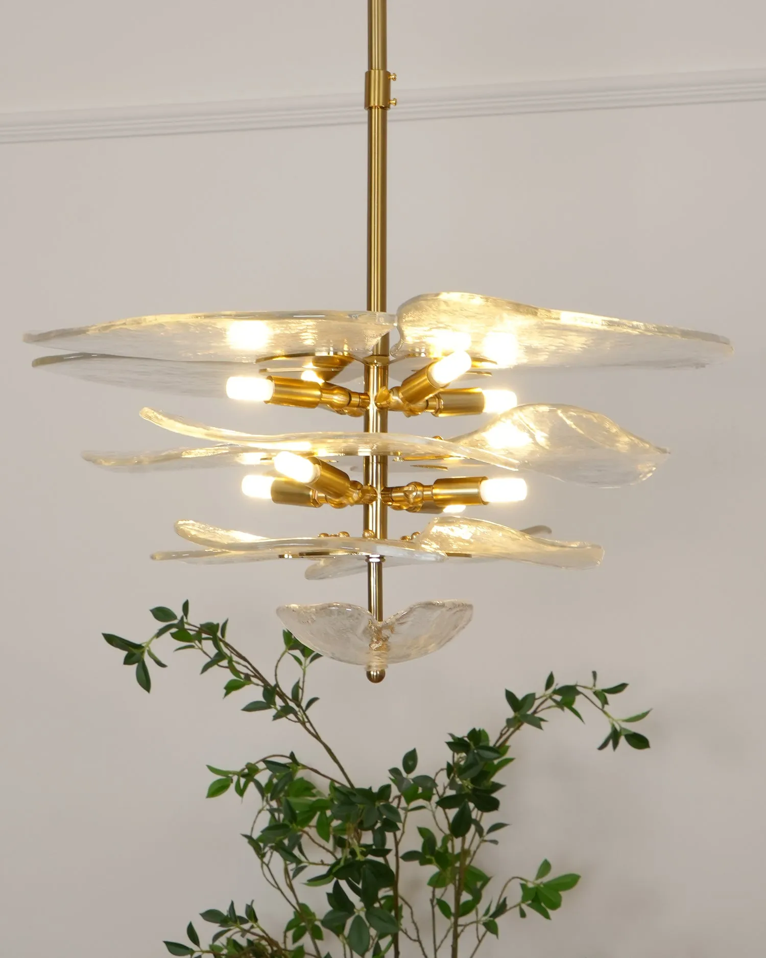 Lilypad Glass Chandelier