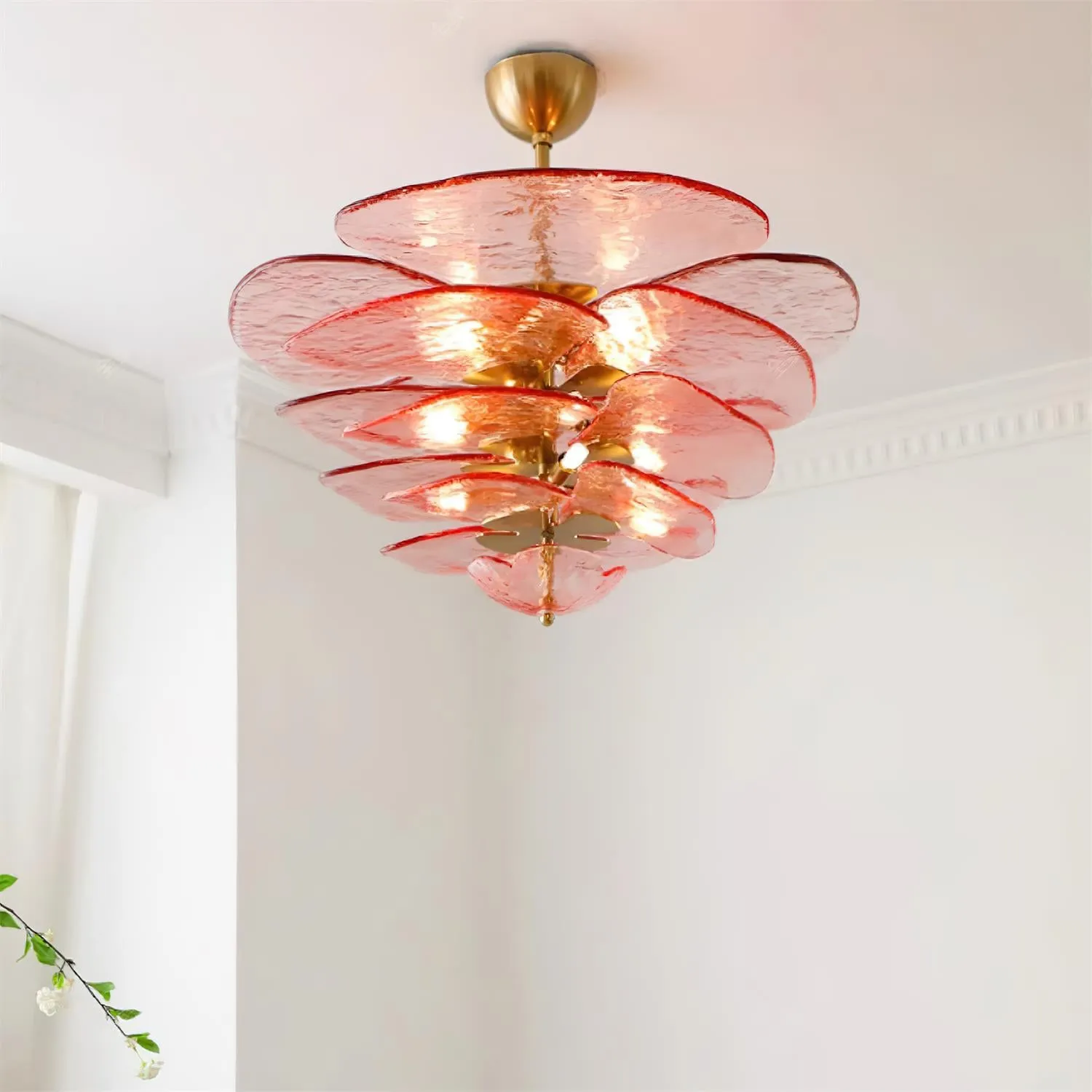 Lilypad Glass Chandelier