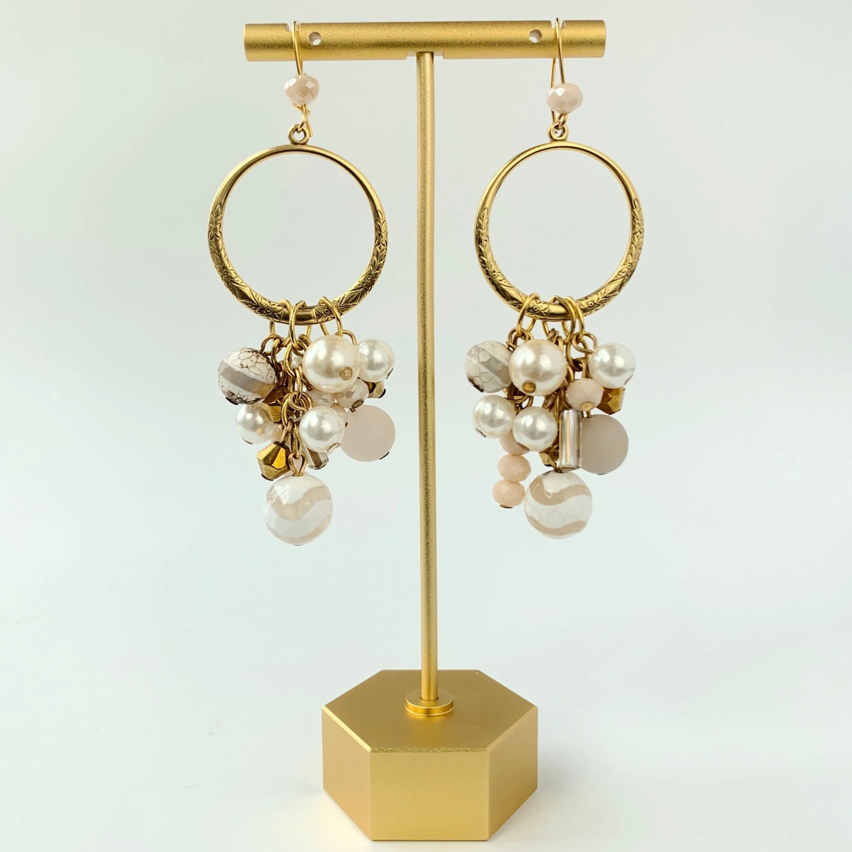 Magnolia Collection Whisper Beaded Chandelier Earrings