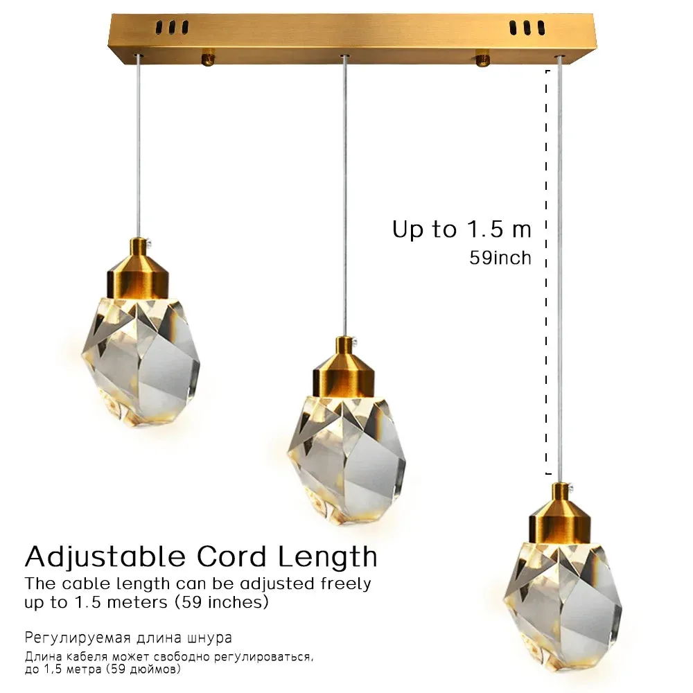 Mansion K9 Crystal Gold Wire Chandelier for Bedroom and Balcony