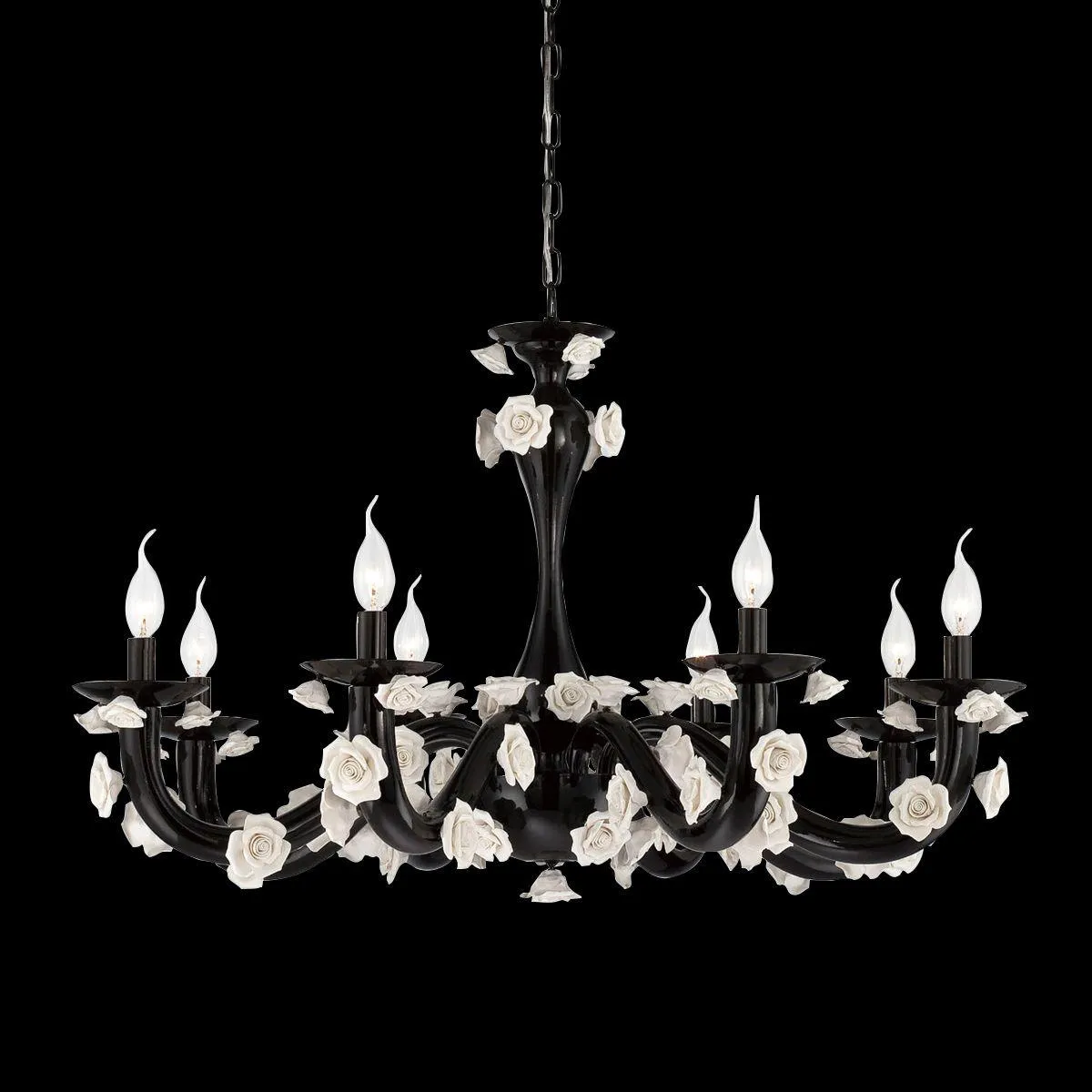 MARTINA 37 in. 9 Lights Chandelier Black finish