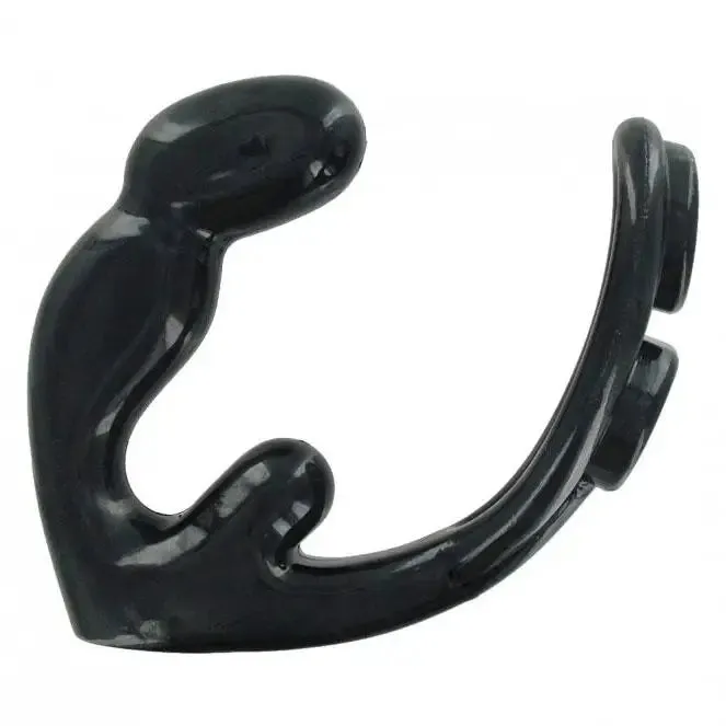 Master Series Black Cock Ring and Prostate Stimulator for Him