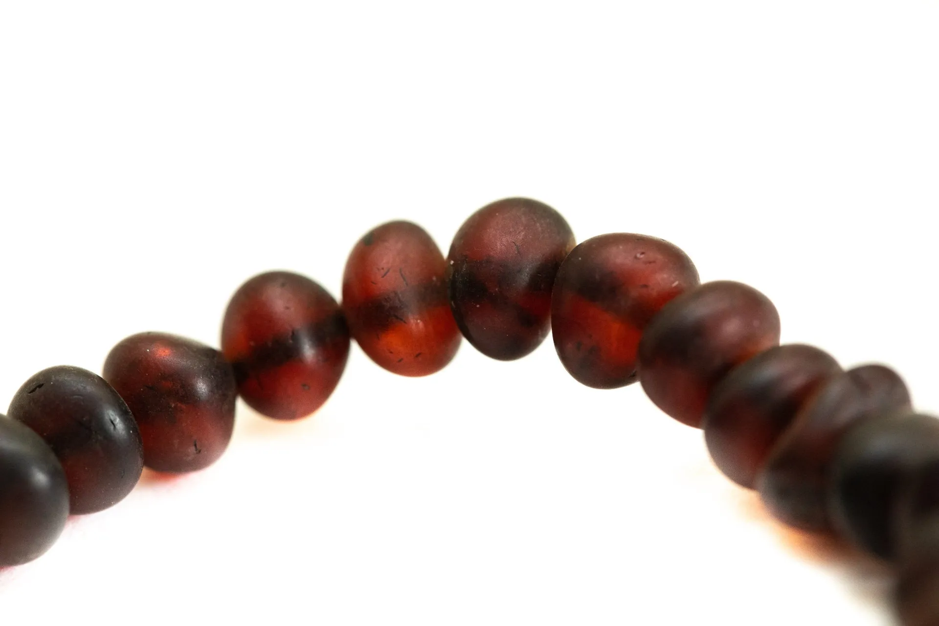 Matte Dark Cherry Red Nugget Bead Bracelet - Adjustable, Unisex Everyday Jewelry