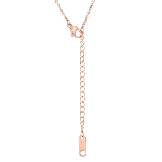 Maya Rose Drop CZ Rose Goldtone Necklace | 1.3ct