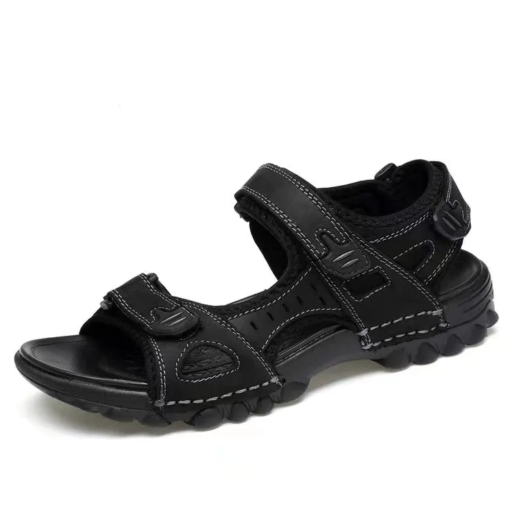 Men's Open Toe Casual Outdoor Leather Beach Sandals