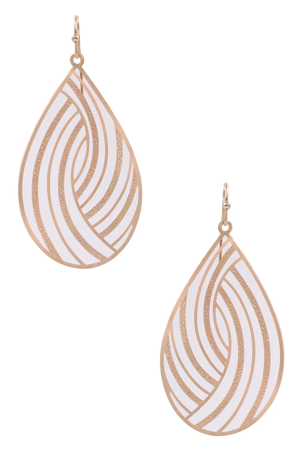 Metal Cutout Teardrop Earrings