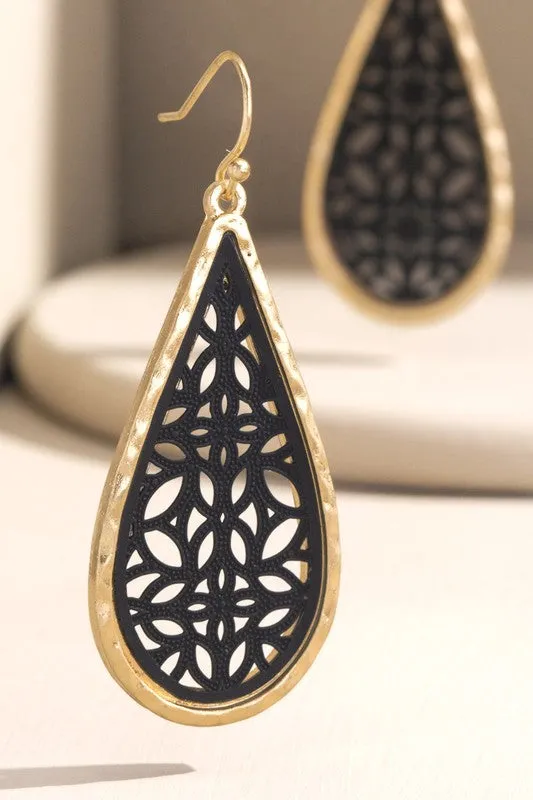 Metal Teardrop Earrings