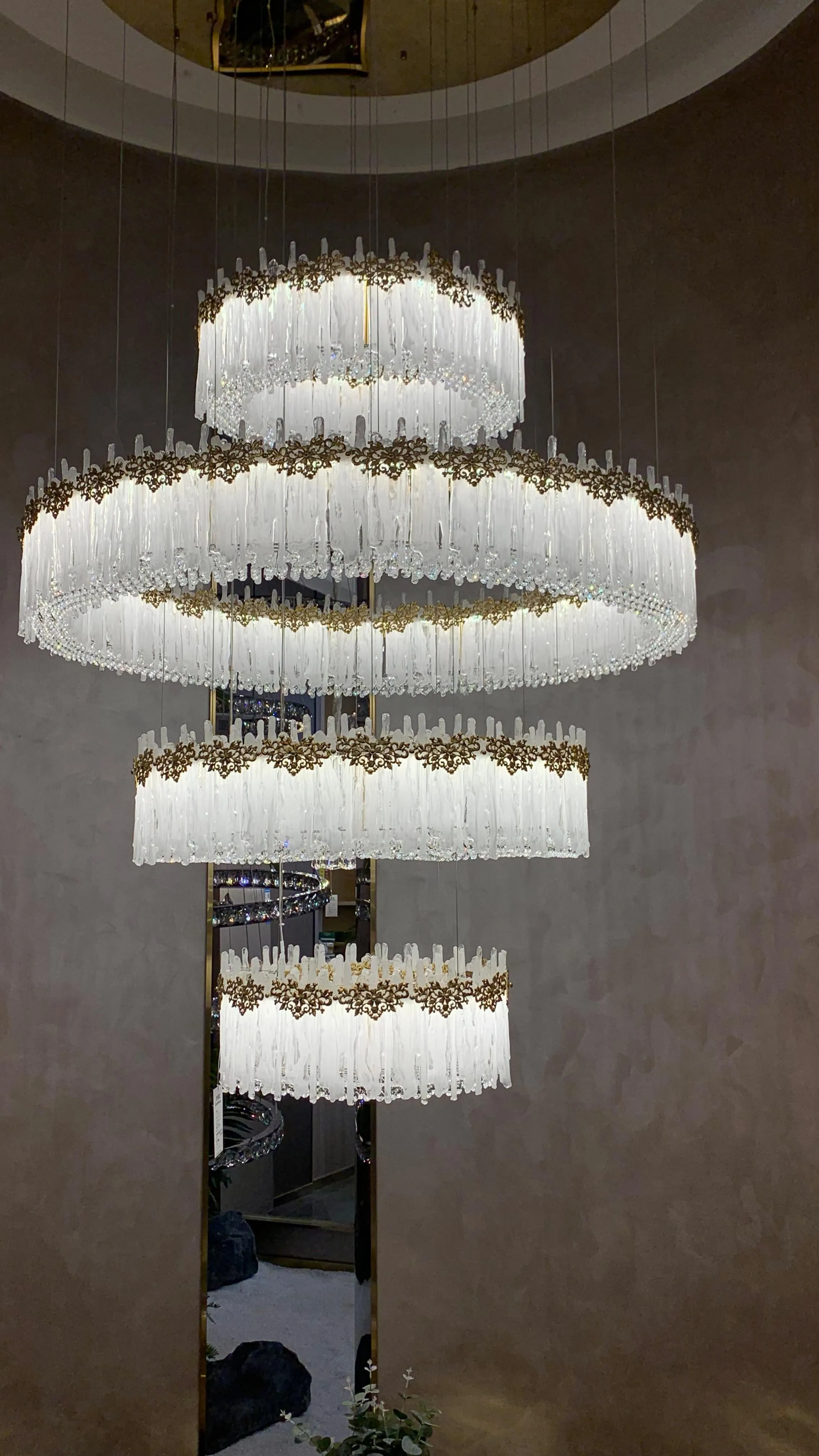 Modern Art Design Melting Ice Glass Chandelier for Living/Dining Room/Bedroom/Staircase/Foyer