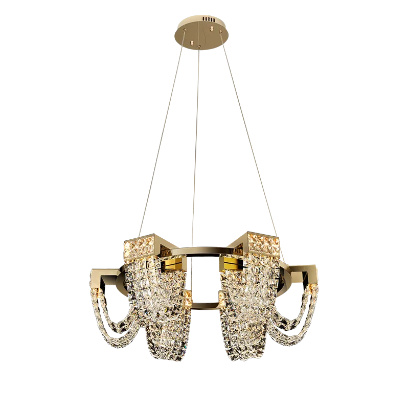 Modern Luxury Newly Crystal Chandelier in Champagne Gold