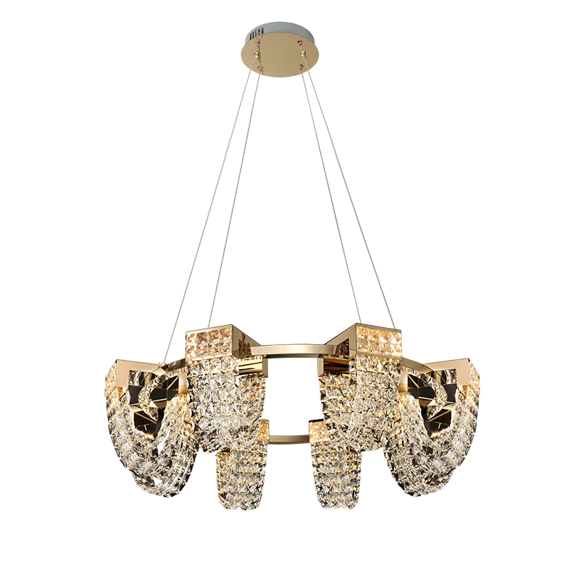 Modern Luxury Newly Crystal Chandelier in Champagne Gold