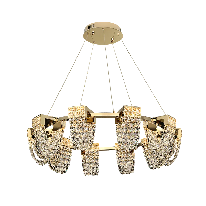 Modern Luxury Newly Crystal Chandelier in Champagne Gold