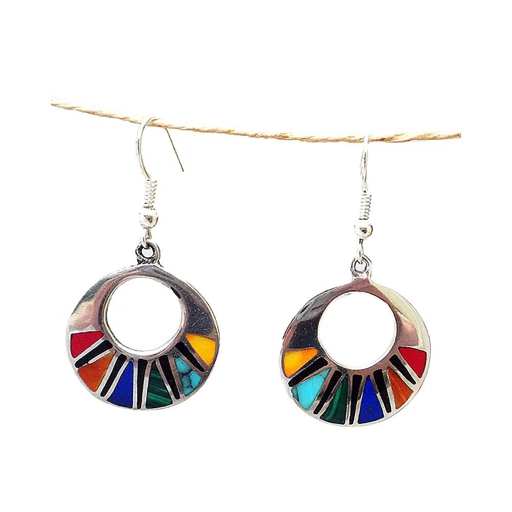 Mosaic Flat Hoop Earrings Artisana