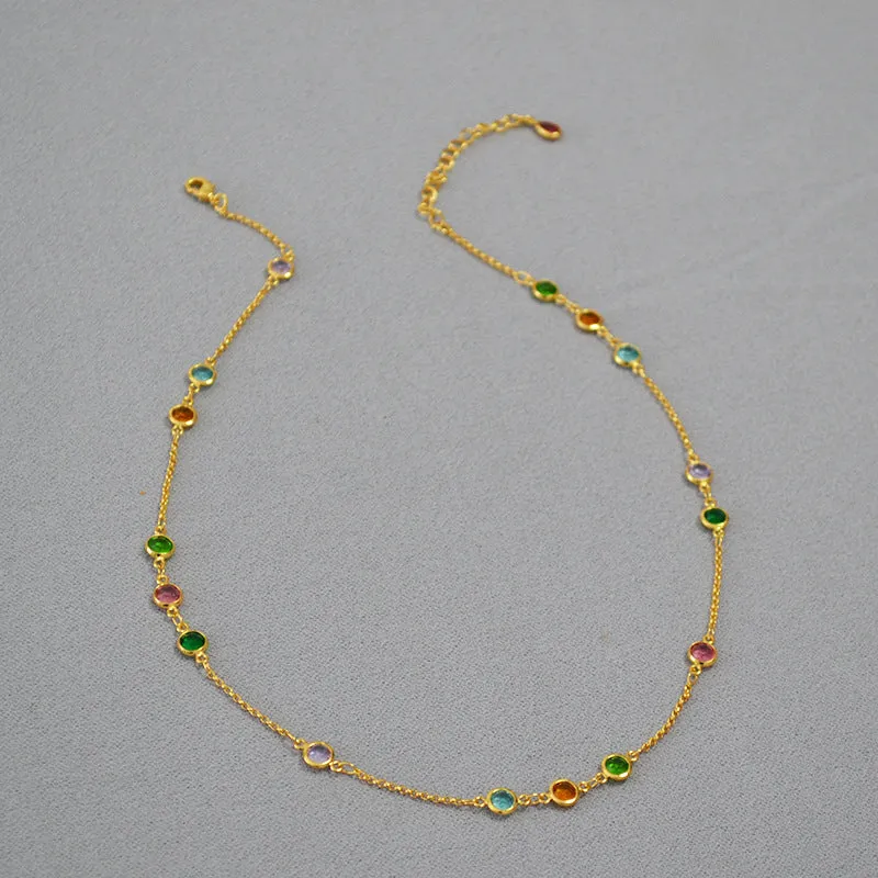 Multicolor Gemstone Necklace