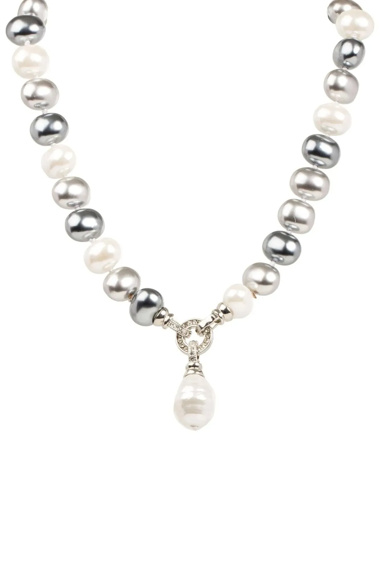 Multicolor Pearl Drop Necklace