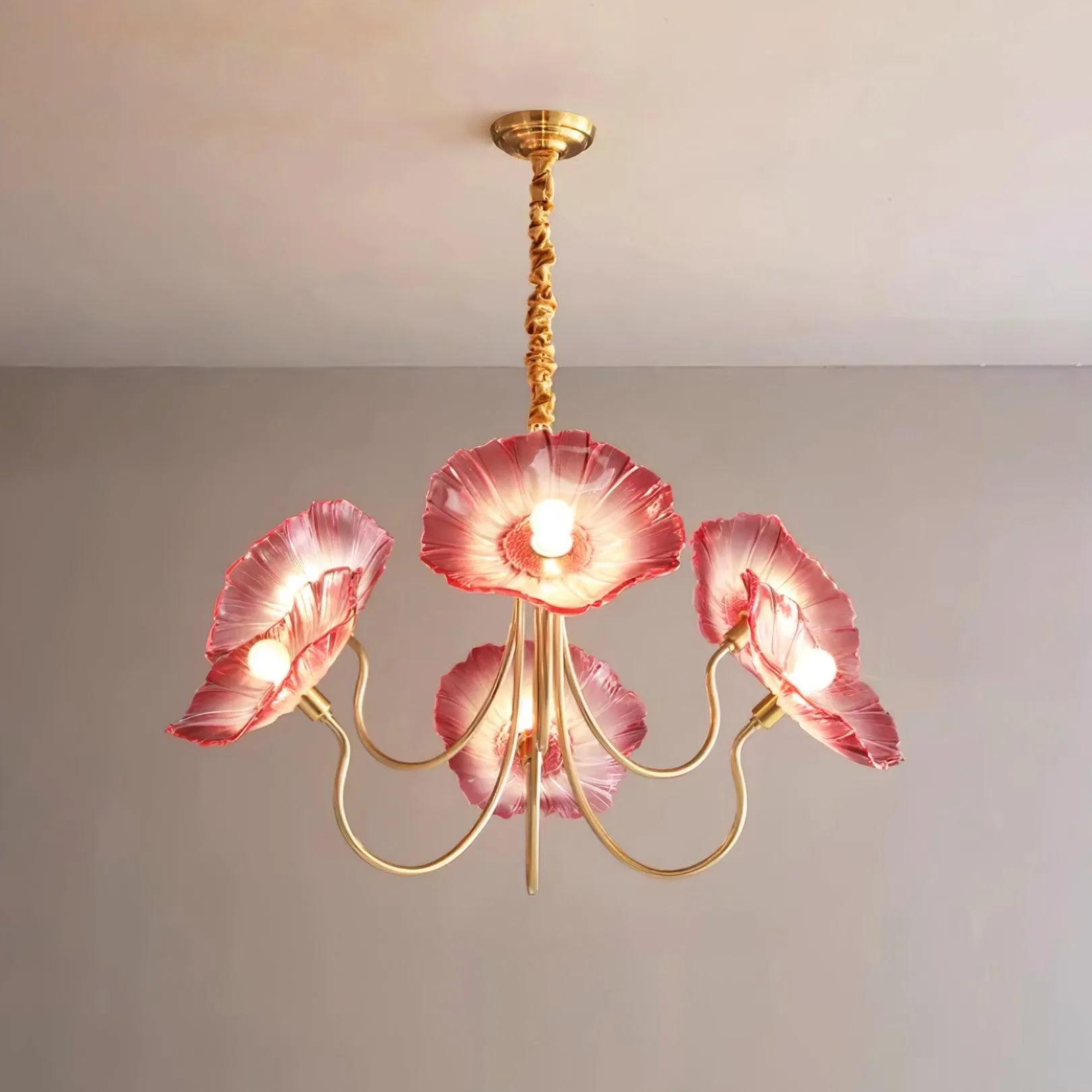 Murano Glass Flowers Chandelier