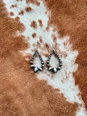 Navajo Style Pearl Earrings