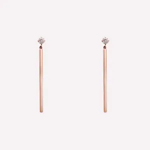 NIGHT OUT DANGLE CLIP-ON EARRINGS IN ROSE GOLD