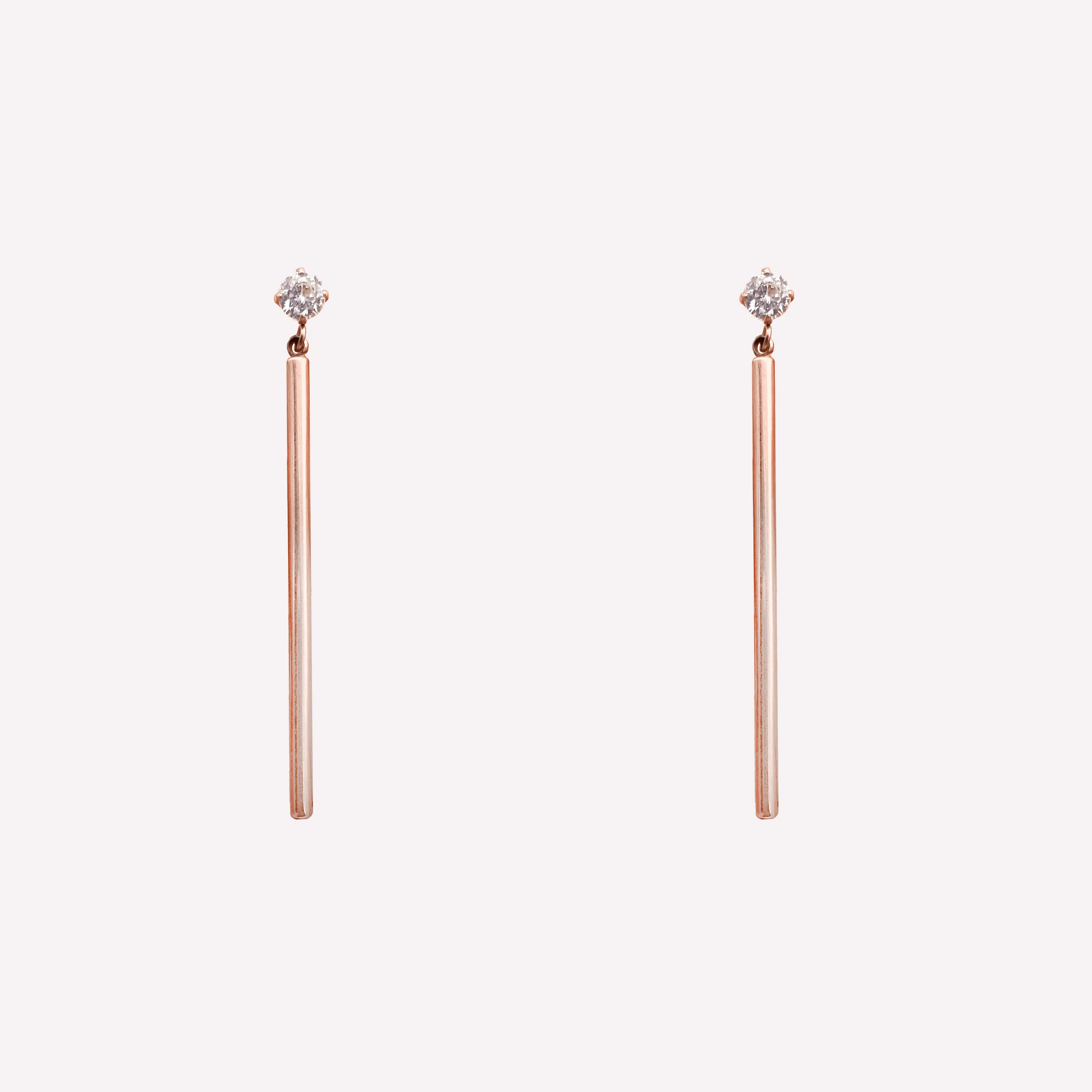 NIGHT OUT DANGLE CLIP-ON EARRINGS IN ROSE GOLD