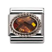 Nomination Amber Silver Twist Charm